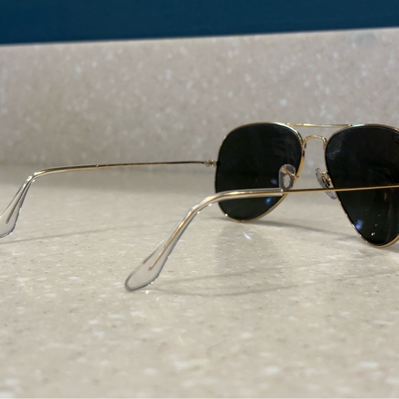 Ray-Ban Gold Frame Sunglasses with Black Lenses - Picture 2 of 6